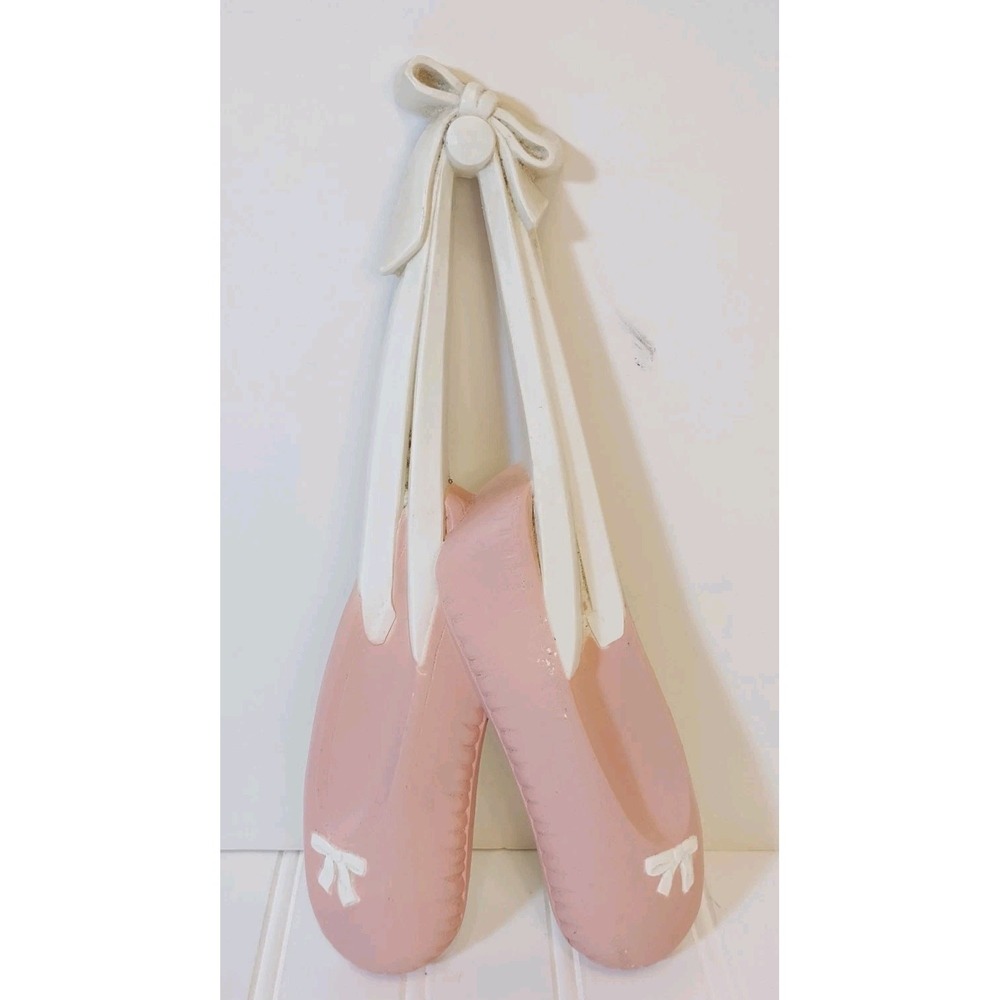 Homco Vintage Hanging Pink Ballerina Slippers‎ 12" Home Interior